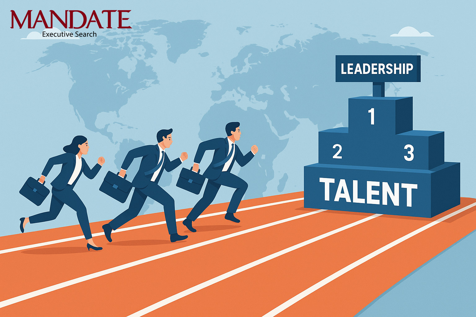 Executive search Indonesia illustrating the race for top talent in leadership and recruitment.